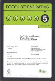 Food Hygiene Rating 5, Anne's Cakes For All Occasions, Norfolk, Suffolk, East Anglia