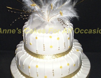 Golden Wedding Anniversary Cake, Celebration Cakes, Sudbury, Suffolk, Colchester, Halstead, Coggeshall, Essex Wedding Cake maker
